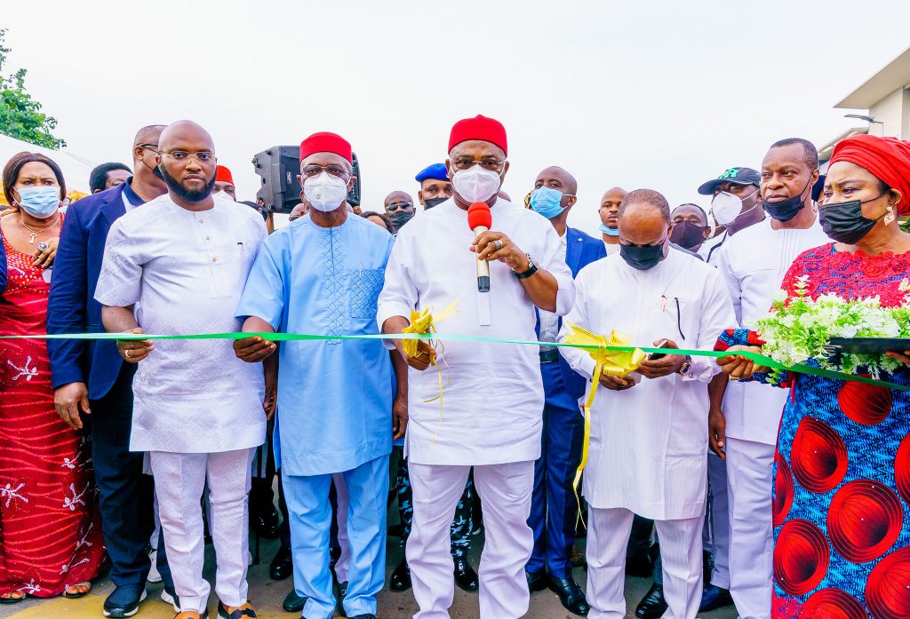 Imo State Governor Hope Uzodinma at the Commissioning of the Prince Alex Mbata drive