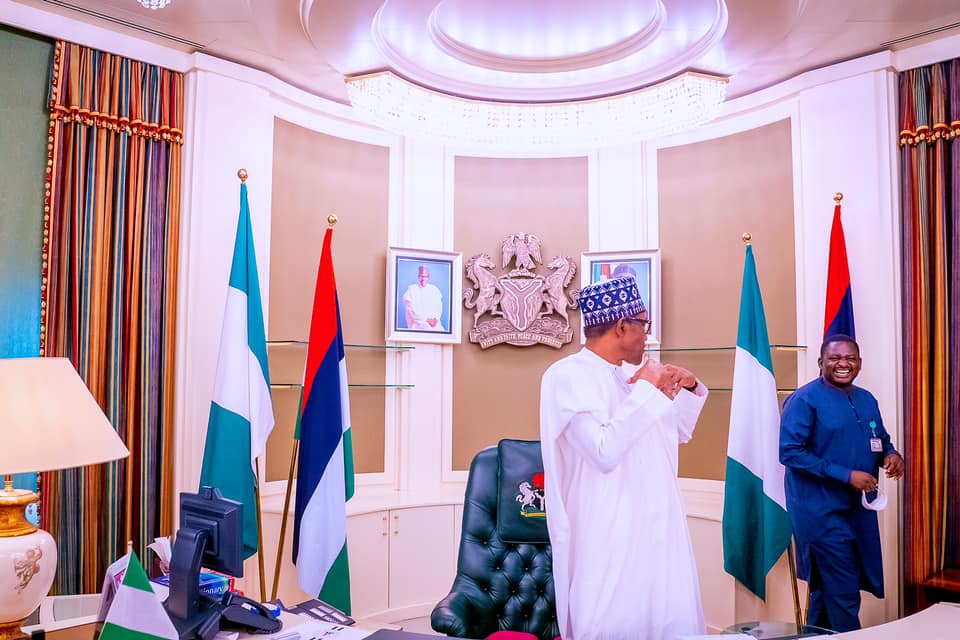 President Buhari and Femi Adesina