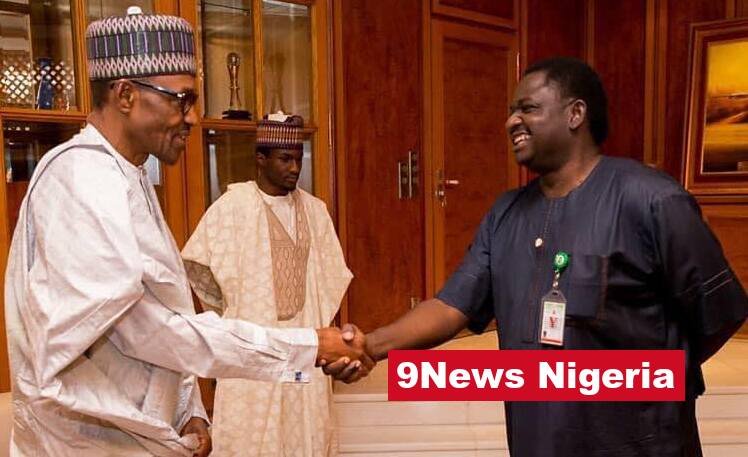 President Buhari and the Special Adviser to President Buhari on Media and Publicity, Femi Adesina