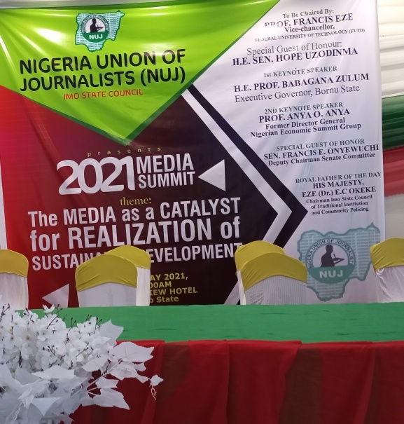 SEN. EZENWA FRANCIS ONYEWUCHI SENDS GOODWILL MESSAGE TO IMO NUJ ON THEIR MEDIA SUMMIT IN IMO