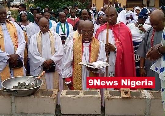 BISHOP OKOROAFOR VISITS NEKEDE ON FOUNDATION LAYING OF ARCHDEACON'S HOUSE AT HOLY TRINITY ANGLICAN CHURCH