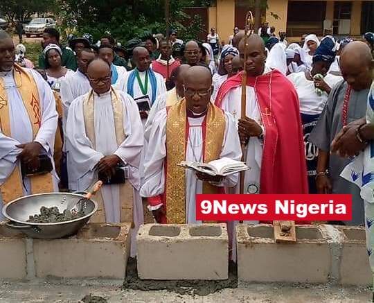 BISHOP OKOROAFOR VISITS NEKEDE ON FOUNDATION LAYING OF ARCHDEACON'S HOUSE AT HOLY TRINITY ANGLICAN CHURCH