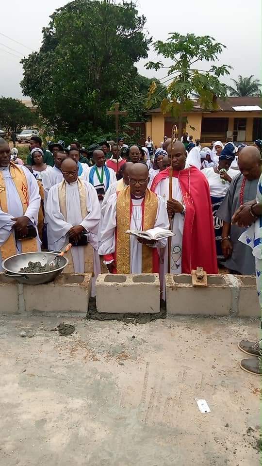 BISHOP OKOROAFOR VISITS NEKEDE ON FOUNDATION LAYING OF ARCHDEACON'S HOUSE AT HOLY TRINITY ANGLICAN CHURCH