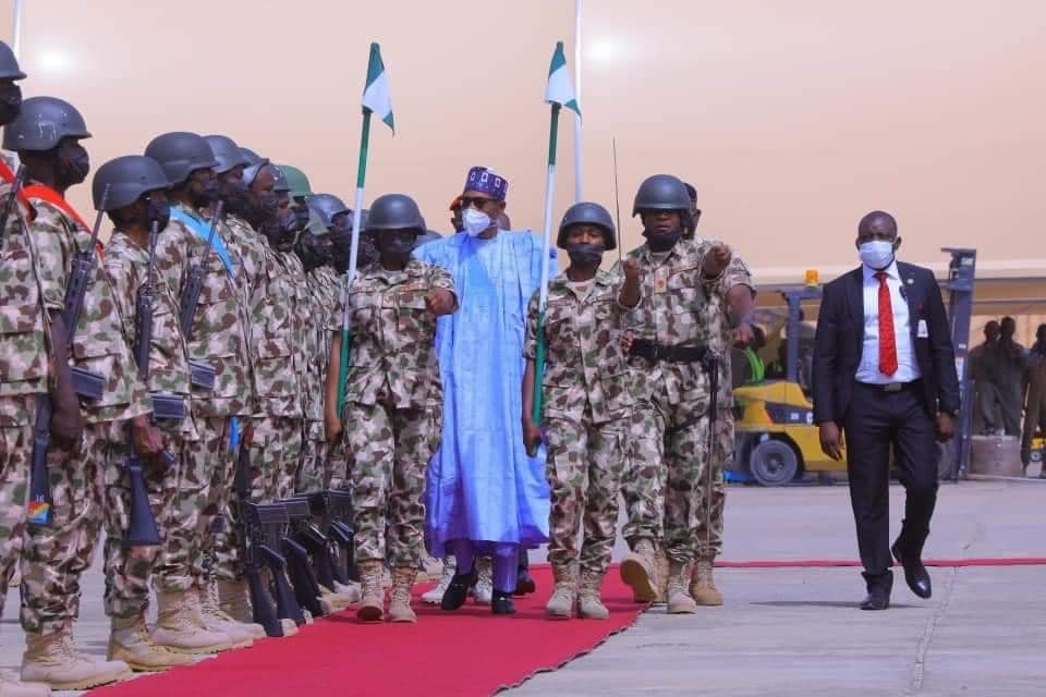 Buhari shows gratitude, charges the military to give no breathing space to terrorists and criminals