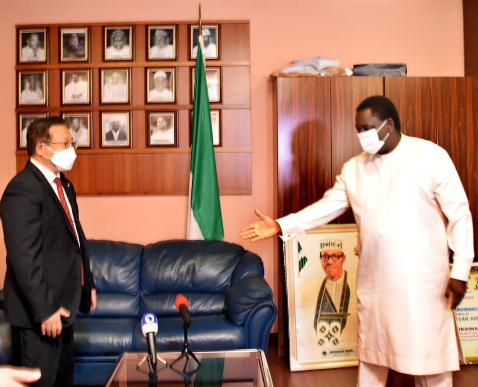 Femi Adesina with Chinese Diplomat