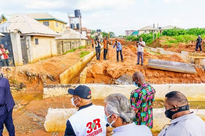 GOVERNOR UZODINMA TAKES CONTRACTORS BY SURPRISE INSPECTS ONGOING ROAD PROJECTS