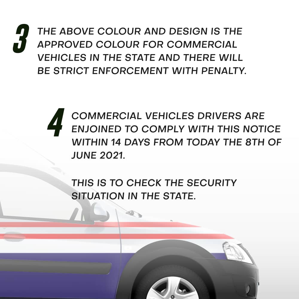 IMO COMMERCIAL TAXI AND BUS DRIVERS NOW HAVE A NEW COLOR CODE.