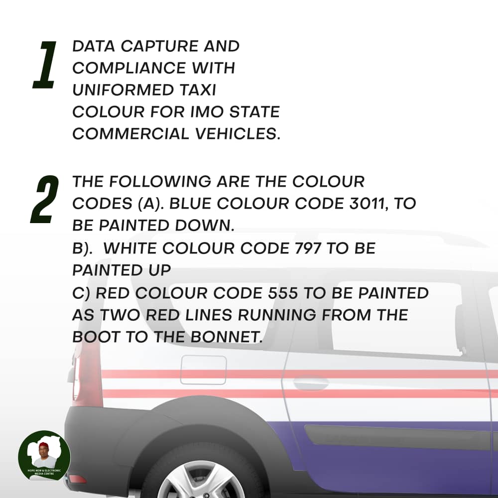 IMO COMMERCIAL TAXI AND BUS DRIVERS NOW HAVE A NEW COLOR CODE. 1 1