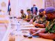 PRESIDENT BUHARI PRESIDES OVER EMERGENCY SECURITY MEETING IN ABUJA NIGERIA