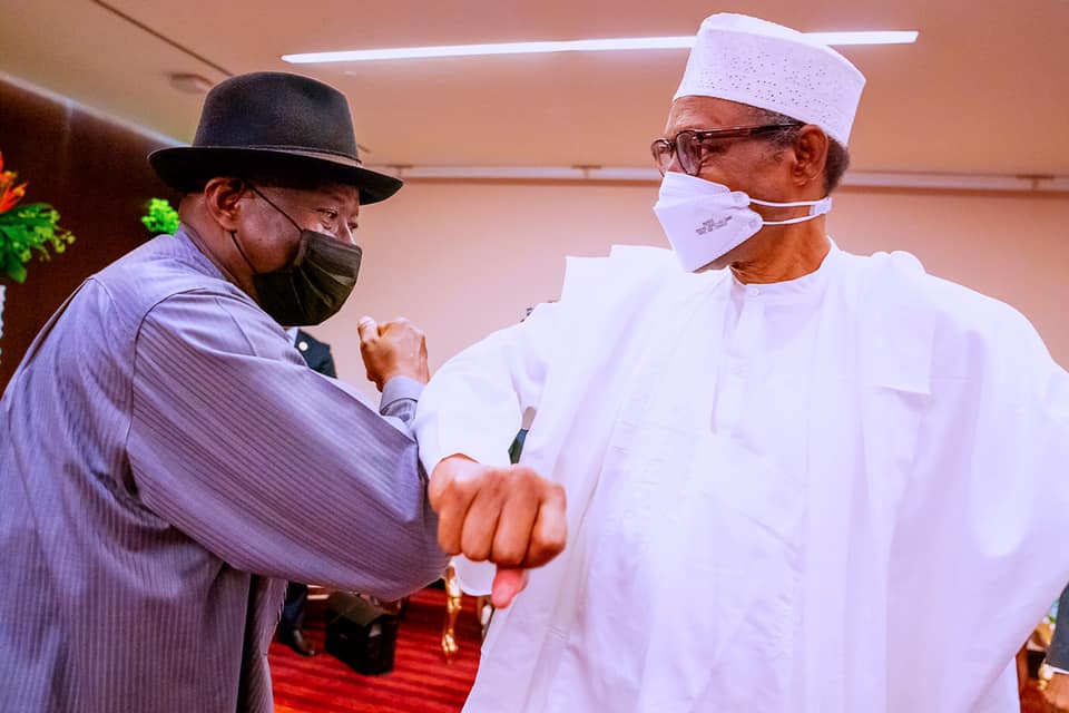 Former President Goodluck Jonathan and President Muhammadu Buhari