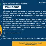 Press release: NOTICE TO ALSA MEMBERS ON OUR OFFICIAL LANGUAGES
