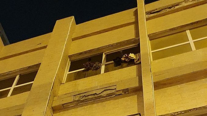 The abandoned building in Abu Shagara, Sharjah, where the incident occurred on Tuesday. - Indian expat thrown to death from abandoned building in Sharjah, 13 injured