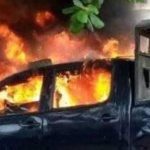 Unknown gunmen set police van on fire in Imo State