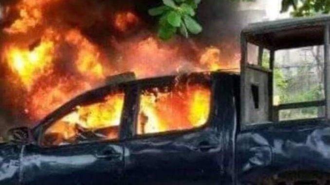 Unknown gunmen set police van on fire in Imo State
