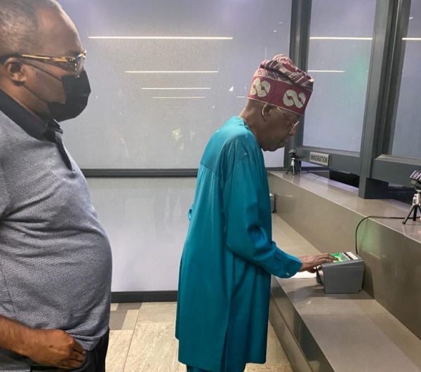 Bola Ahmed Tinubu looking frail after a rumoured illness