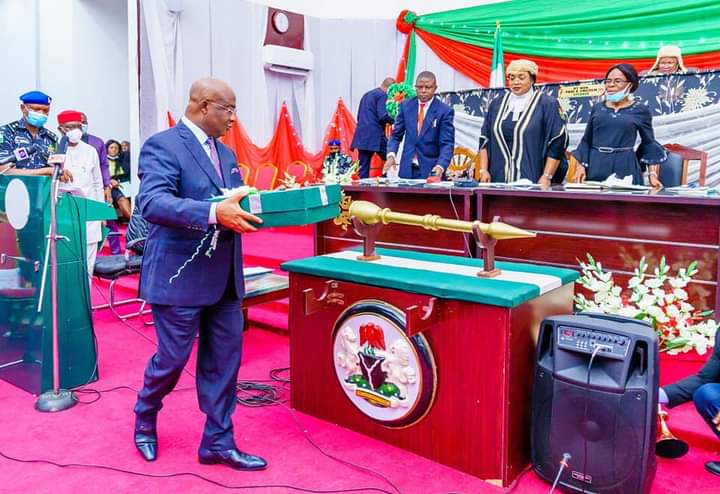 Governor Hope Uzodinma at the Imo State National Assembly