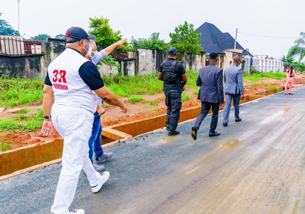 IMO GOVERNOR INSPECTS STATE JUNCTION IMPROVEMENT BALLOON DRAINAGE AND ROADS
