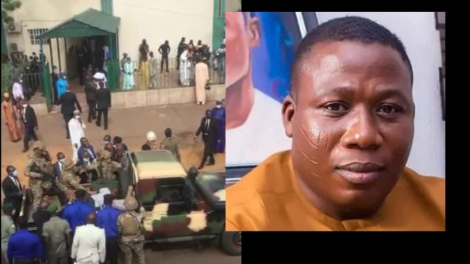 Video Emerges of How Sunday Igboho was arrested and manhandled in the Benin Republic