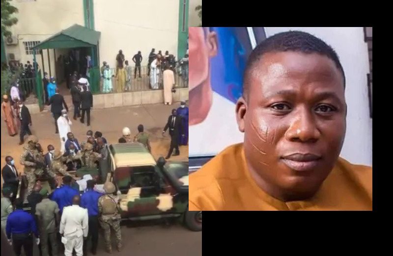 Video Emerges of How Sunday Igboho was arrested and manhandled in the Benin Republic
