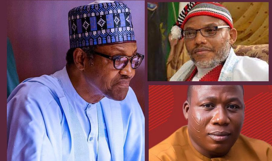 President Buhari, Nnamdi Kanu and Sunday Igboho