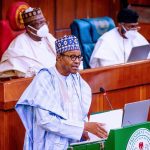 President Muhammadu Buhari at the National Assembly