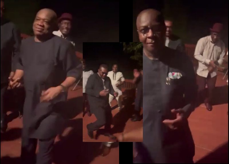 Leaked video shows Orji Uzor Kalu Abia past and present governors Theodor and Ikpeazu in a drunk dance VIDEO