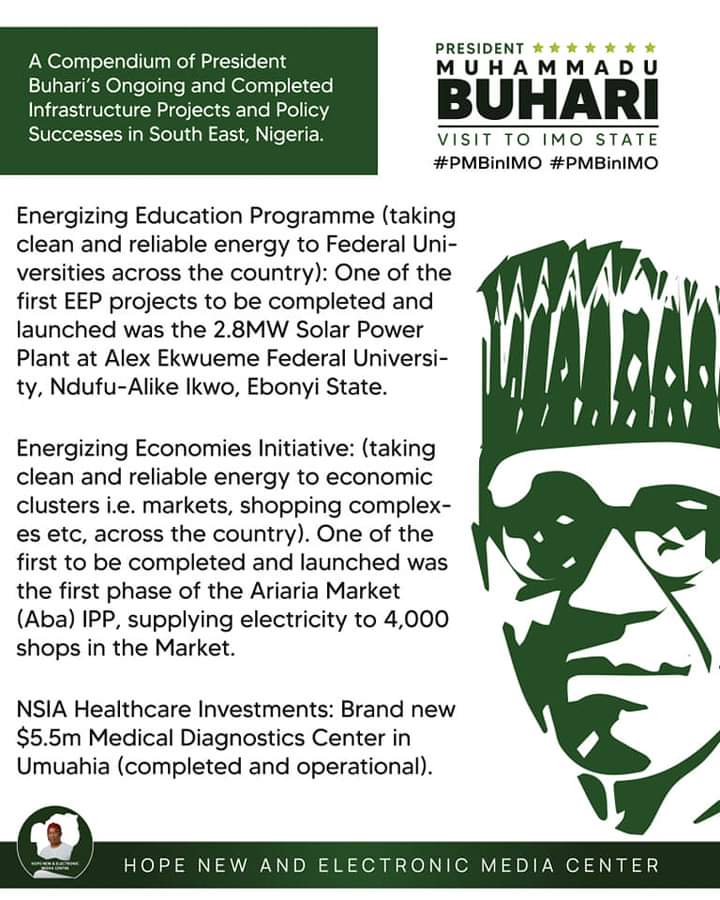 PRESIDENTIAL TRACK RECORDS AND POLICY SUCCESSES IN SOUTH EAST NIGERIA. 1 2