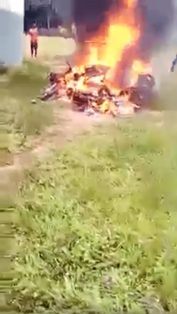 Students' motorbikes set on fire