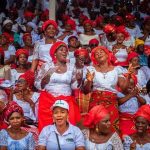 Sudden outburst of Imo women at the just concluded grand finale of their August converge in Owerri