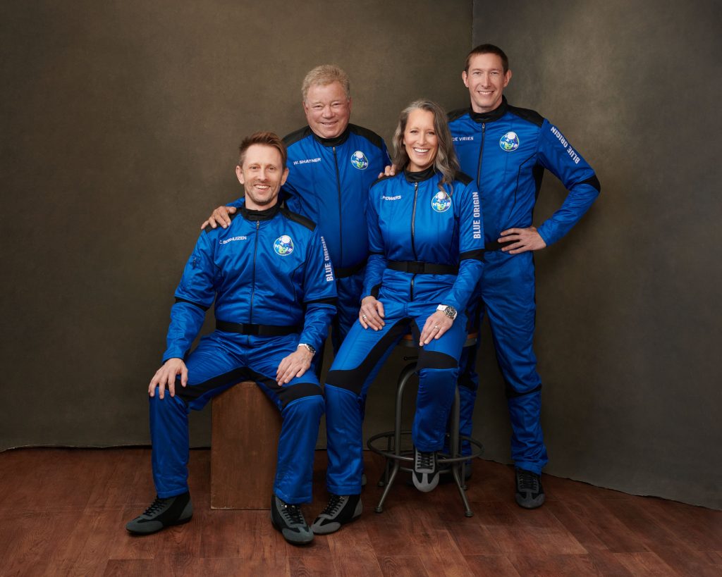 Astronauts of Blue Origin rocket