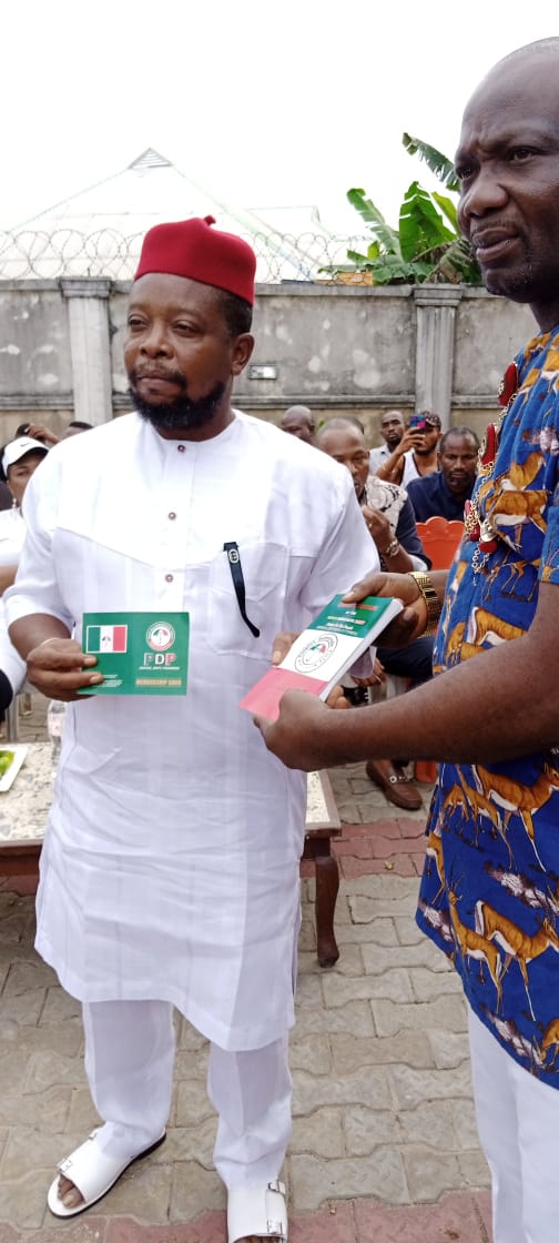 Imo APC Chieftain Burns party broom as he decamps to PDP Video