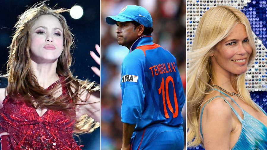 Linked to offshore assets: singer Shakira, cricket legend Sachin Tendulkar, model Claudia Schiffer Image: Getty Images