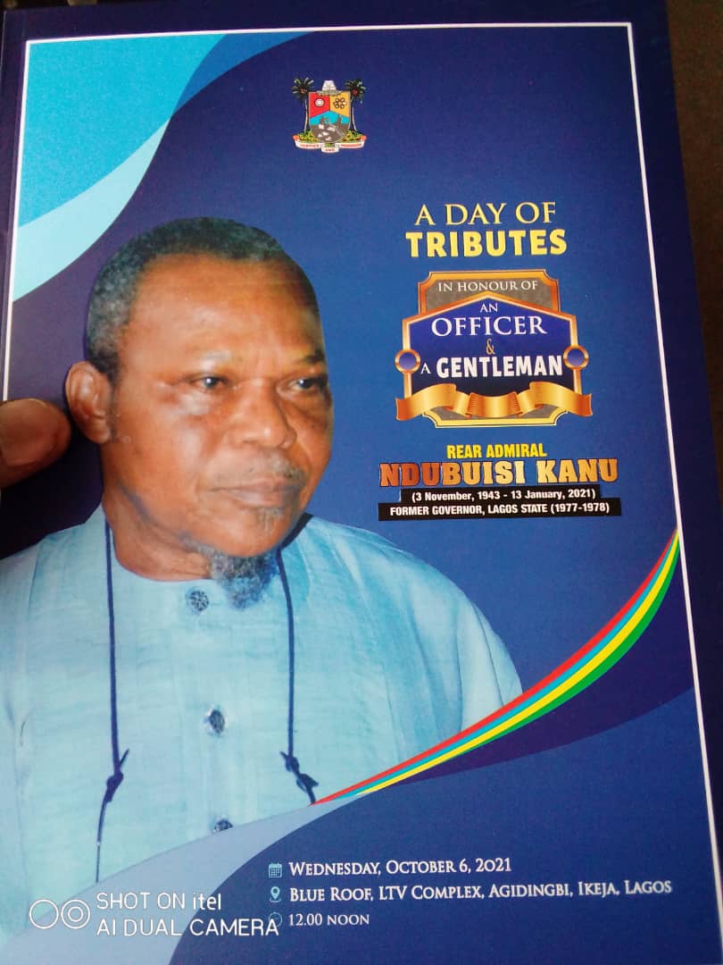 Rear Admiral Ndubuisi Godwin Kanu will be laid to rest 15th October 2021 amidst tributes