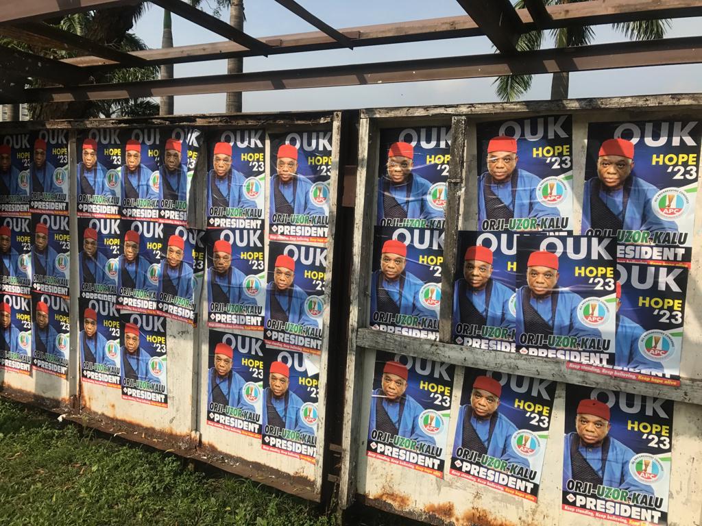 2023 Presidency Northern Youths Kick Off Campaign Flood Posters Of Orji Uzor Kalu in Abuja Kano Abia Enugu. 1 6