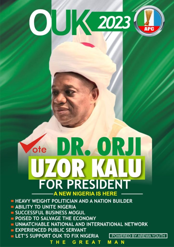 2023 Presidency Northern Youths Kick Off Campaign Flood Posters Of Orji Uzor Kalu in Abuja Kano Abia Enugu. 78
