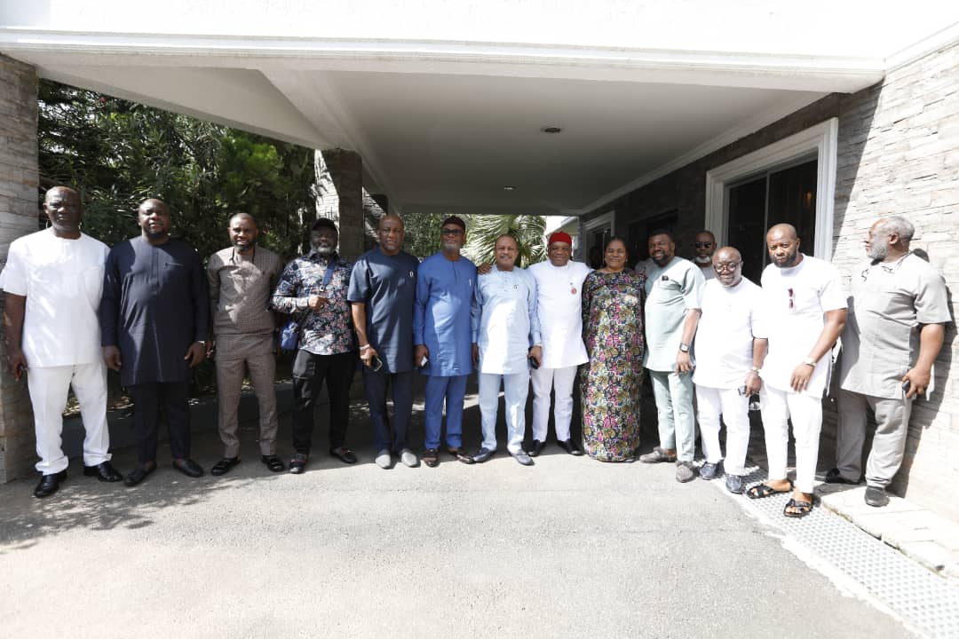 PDP Leaders Led by Nat'l Sec, Sam Anyanwu visits Orji Kalu