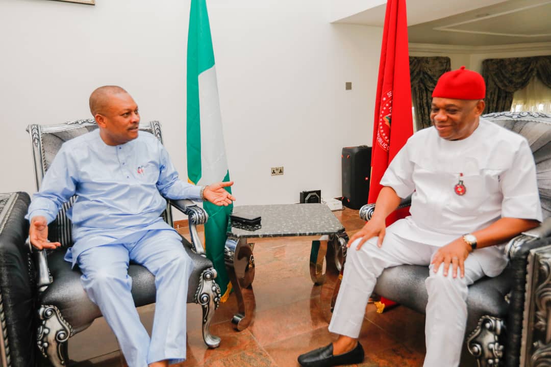 PDP Leaders Led by Nat'l Sec, Sam Anyanwu visits Orji Kalu