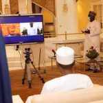 President Buhari Makes video call to Eagles before their game with Tunisia