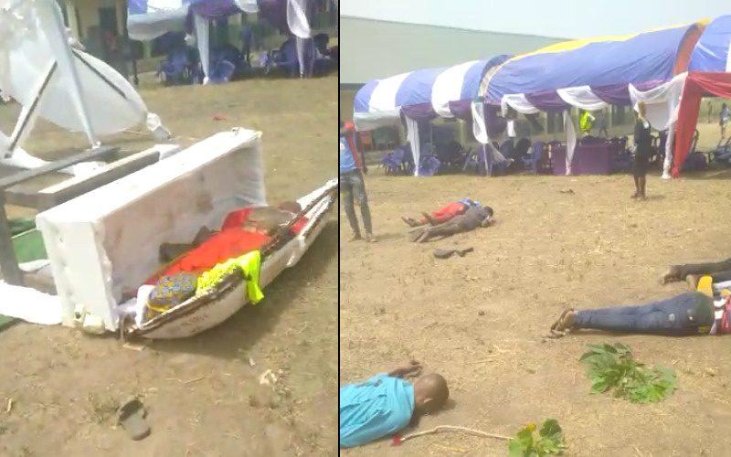 CULTISTS INVADE FUNERAL OF MURDERED MEMBER KILLING 16 MOURNERS ON THE SPOT