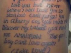 Heartbroken man tattoos lengthy note on his body after his girlfriend reportedly dumped him