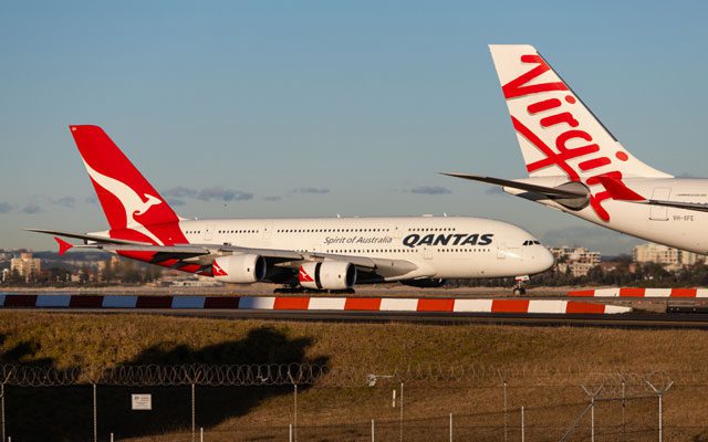 Australian Airlines, Quantas and Virgin Airlines