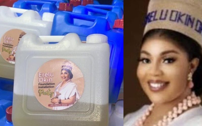 Chidinma Ogbolu, a.k.a. Erelu Okin - Celebrant who shared petrol as souvenire