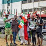 PDP supporters at the party secretariat Abuja