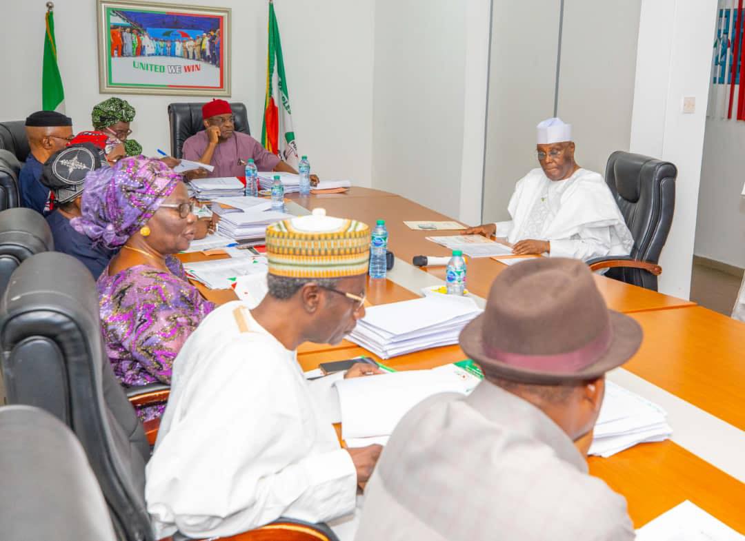 Atiku faces the PDP presidential screening committee led by David Mark