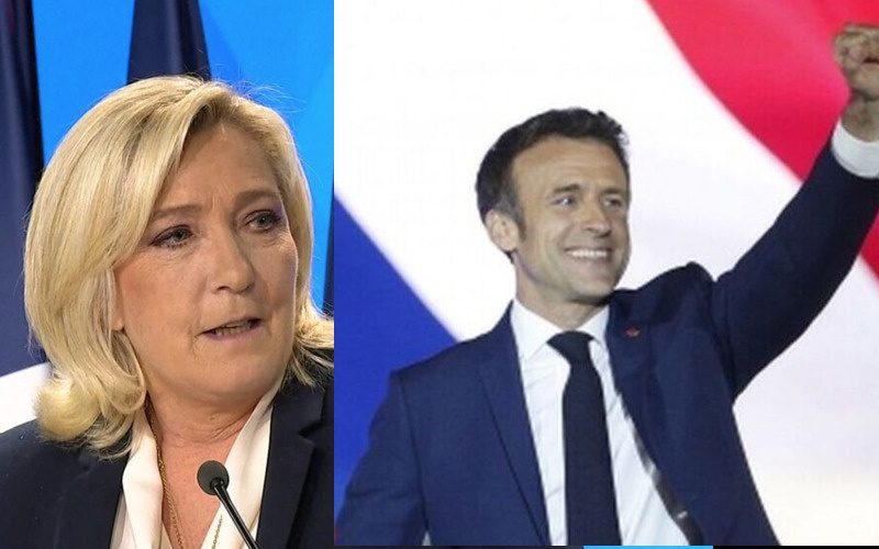 Le Pen and President Emmanuel Macron of France