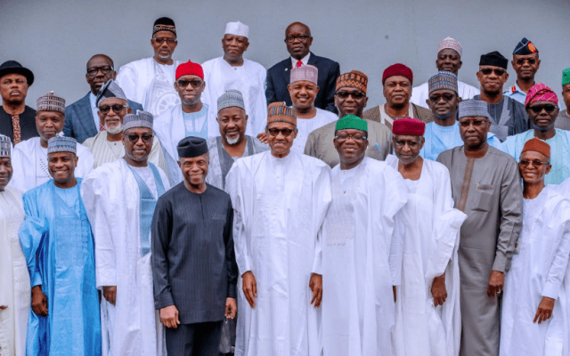 President Buhari and Nigerian State Governors in 2021