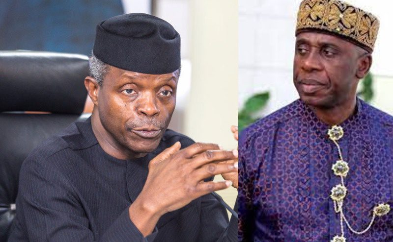 VP Yemi Osinbajo and Hon Rotimi Amaechi