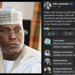 Atiku Bows To Pressure Deletes Posts On Deborahs Killing After Islamic Fanatics Threatened His Ambition