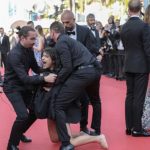 Topless woman protests at Cannes Film Festival