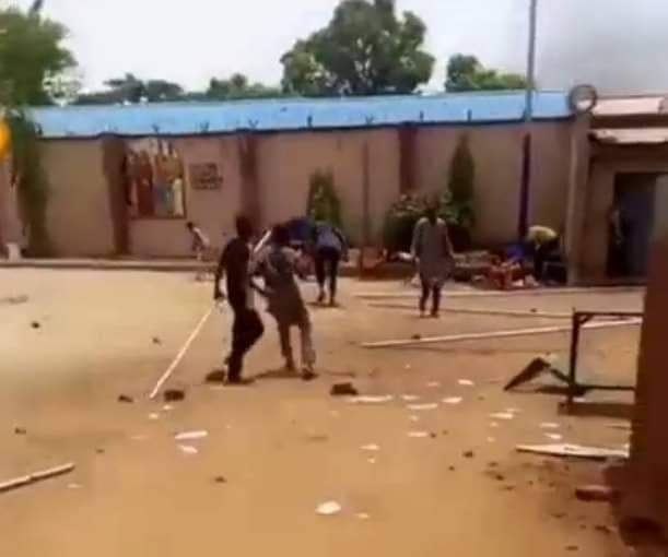 Turmoil In Sokoto As Muslim Youths On Rampage Sets Catholic ECWA Churches Ablaze